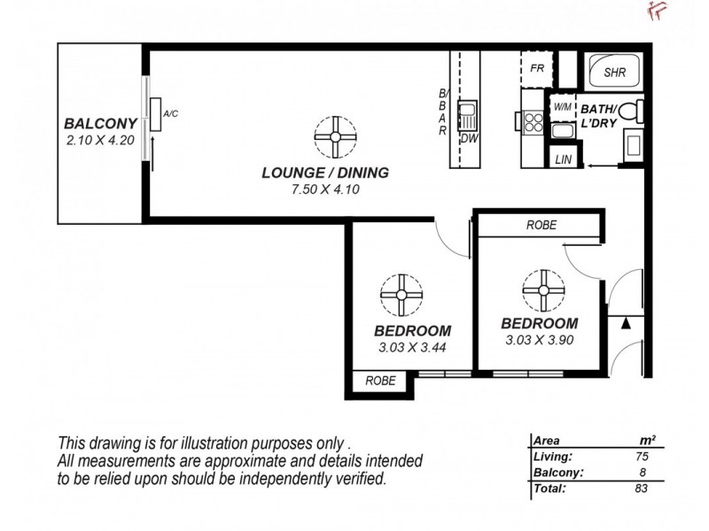 Apt 403/2-14 Seventh Street, Bowden SA 5007 Floorplan
