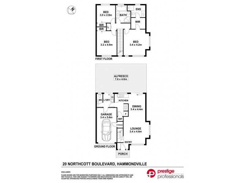 20 Northcott Boulevard, Hammondville NSW 2170 Floorplan