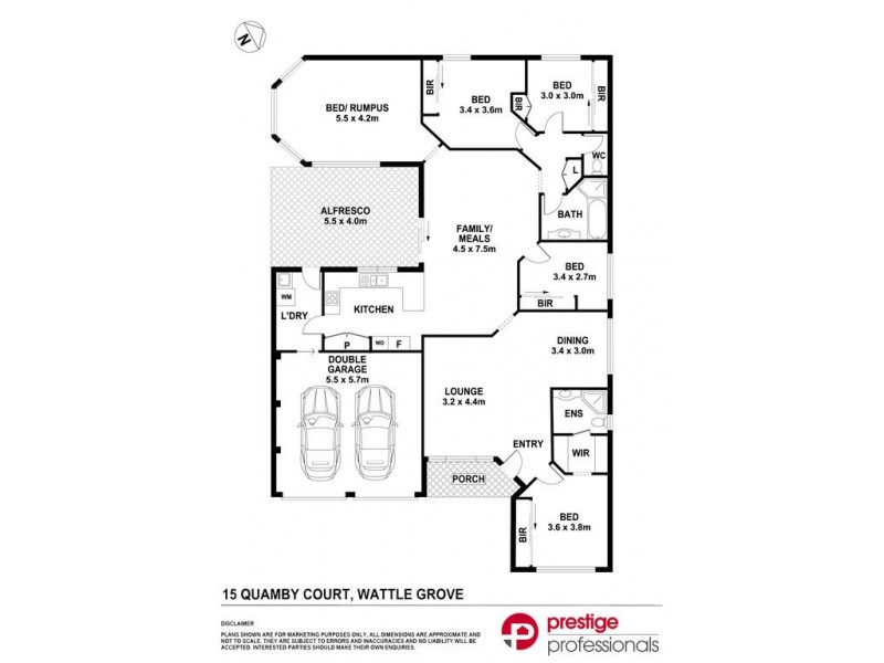 15 Quamby Court, Wattle Grove NSW 2173 Floorplan