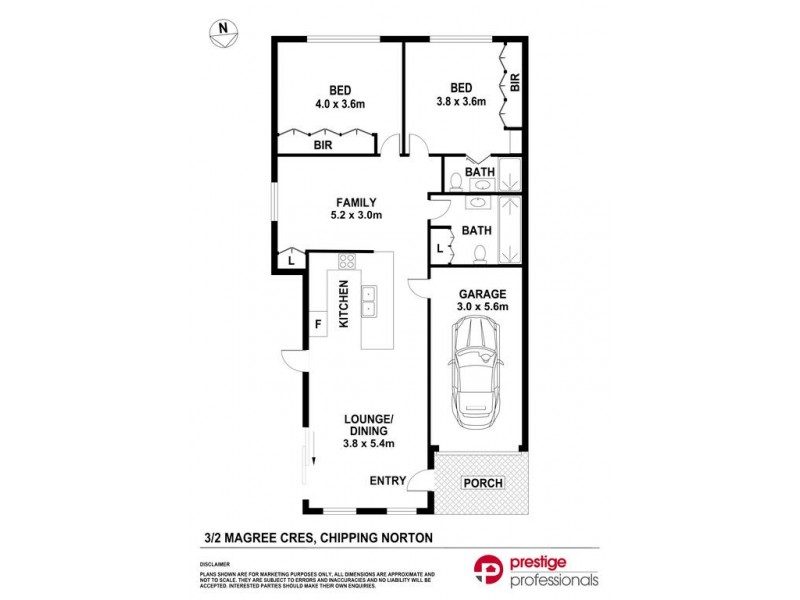 3/2 Magree Crescent, Chipping Norton NSW 2170 Floorplan