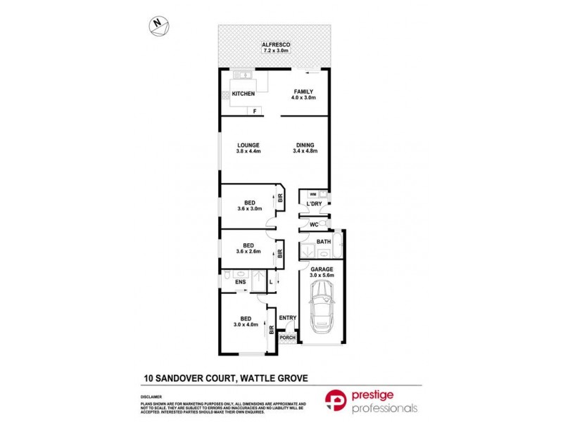 10 Sandover Court, Wattle Grove NSW 2173 Floorplan