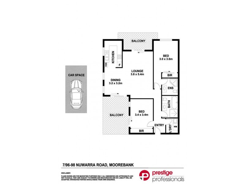 7/96-98 Nuwarra Road, Moorebank NSW 2170 Floorplan