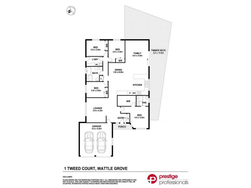 1 Tweed Court, Wattle Grove NSW 2173 Floorplan