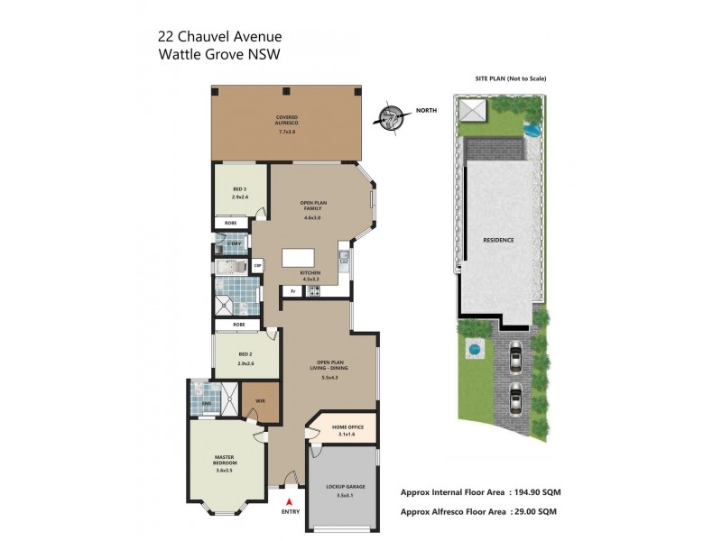 22 Chauvel Avenue, Wattle Grove NSW 2173 Floorplan