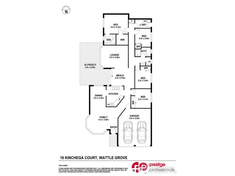 16 Kinchega Court, Wattle Grove NSW 2173 Floorplan
