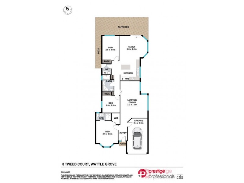 8 Tweed Court, Wattle Grove NSW 2173 Floorplan