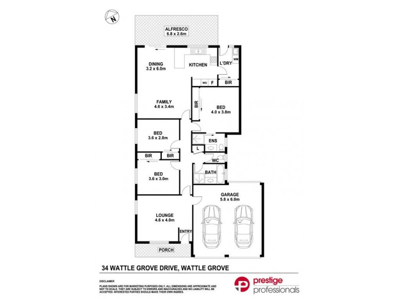 34 Wattle Grove Drive, Wattle Grove NSW 2173 Floorplan