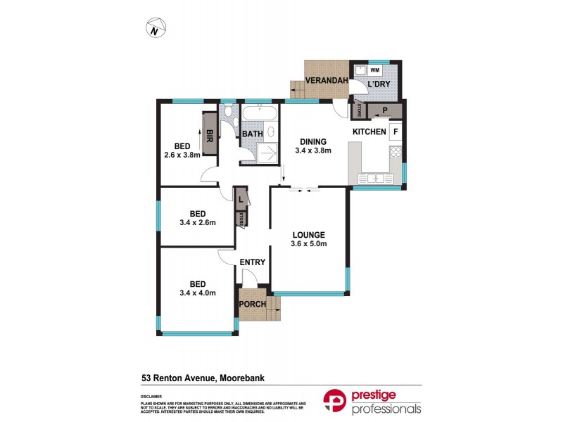 53 Renton Avenue, Moorebank NSW 2170 Floorplan