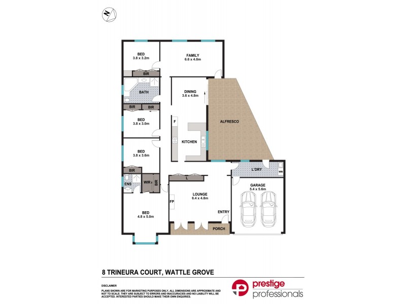 8 Trineura Court, Wattle Grove NSW 2173 Floorplan