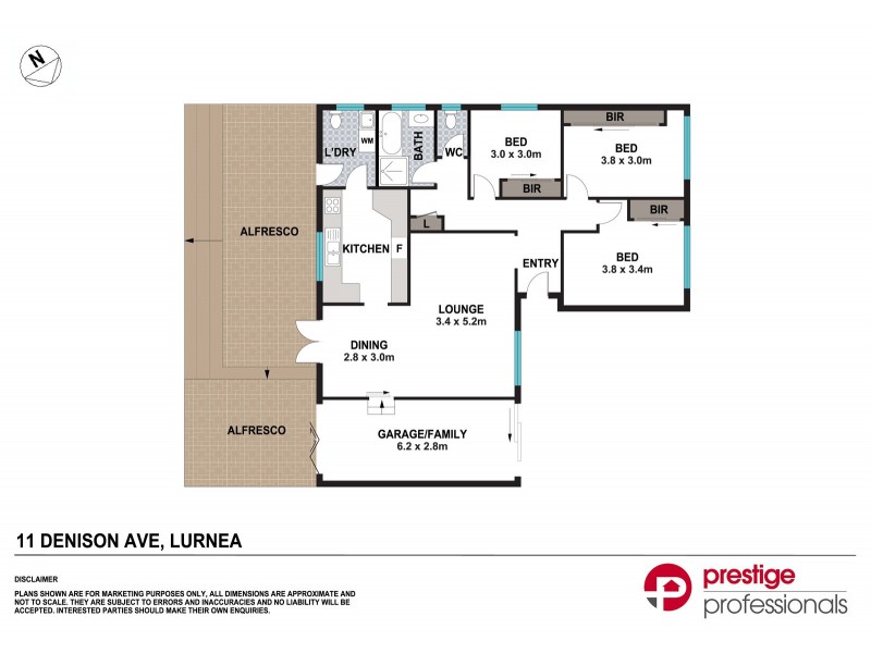 11 Denison Avenue, Lurnea NSW 2170 Floorplan
