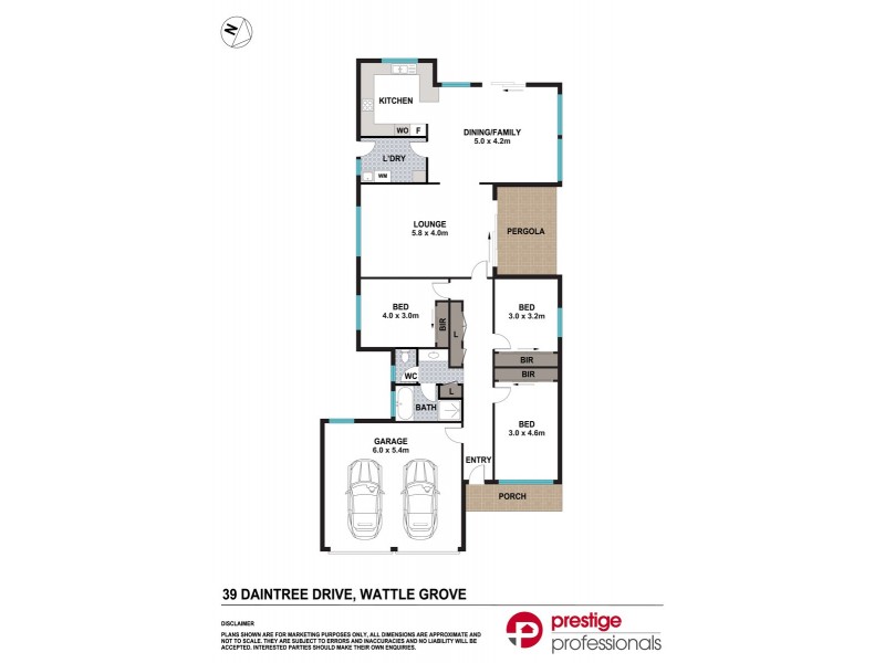 39 Daintree Drive, Wattle Grove NSW 2173 Floorplan