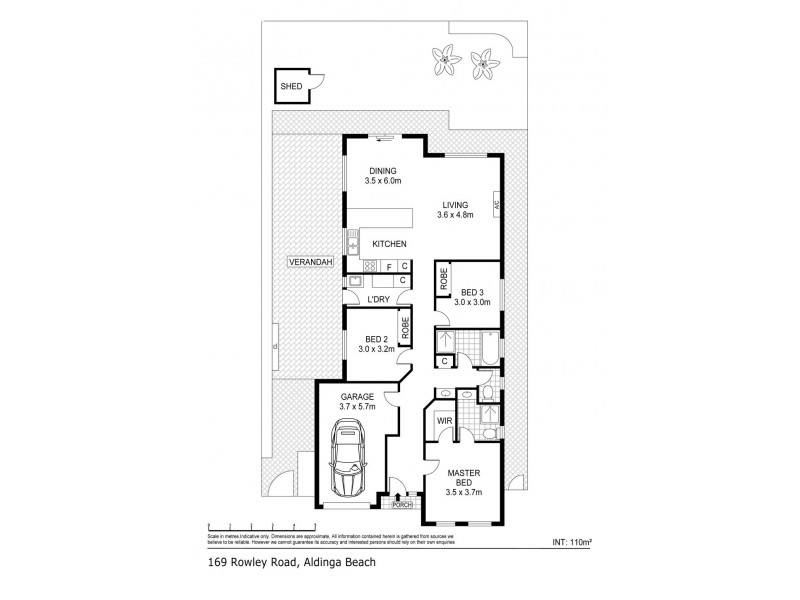 169 ROWLEY ROAD, Aldinga Beach SA 5173 Floorplan