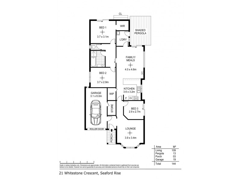 21 Whitestone Crescent, Seaford Rise SA 5169 Floorplan