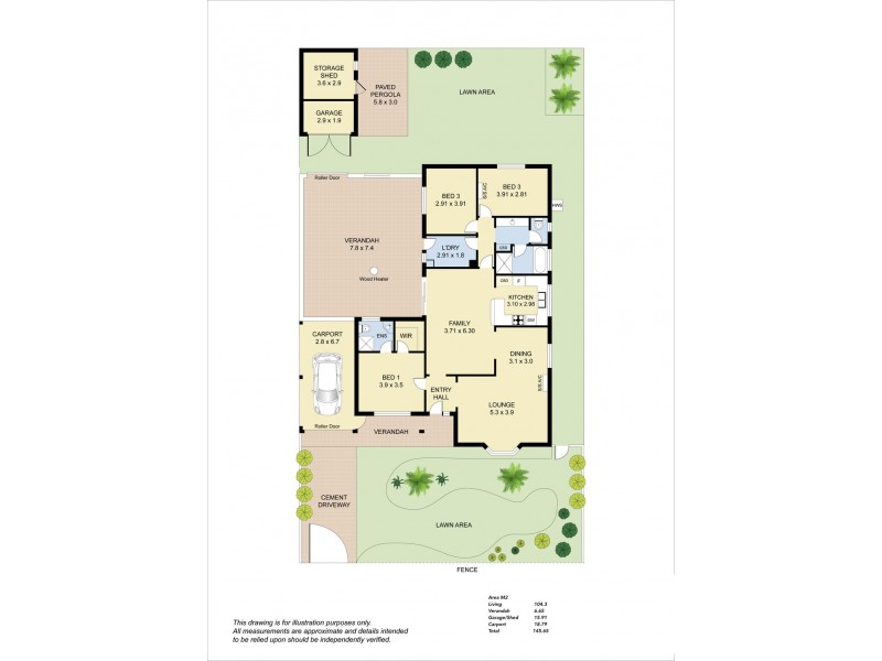 110 Reynell Road, Woodcroft SA 5162 Floorplan