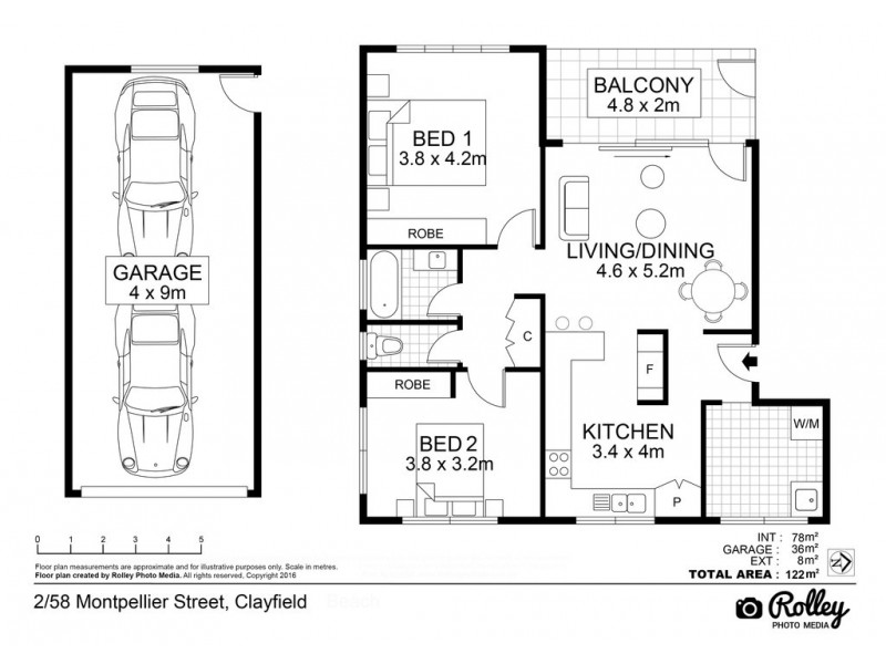 2/58 Montpelier Street, Clayfield QLD 4011 Floorplan