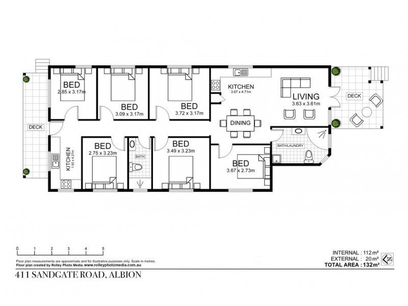 411 Sandgate Rd, Albion QLD 4010 Floorplan