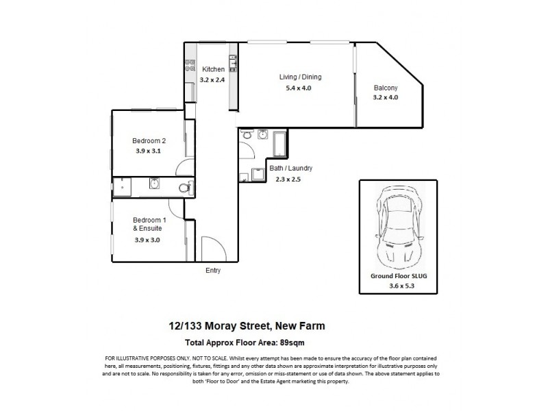 12/133 Moray Street, New Farm QLD 4005 Floorplan
