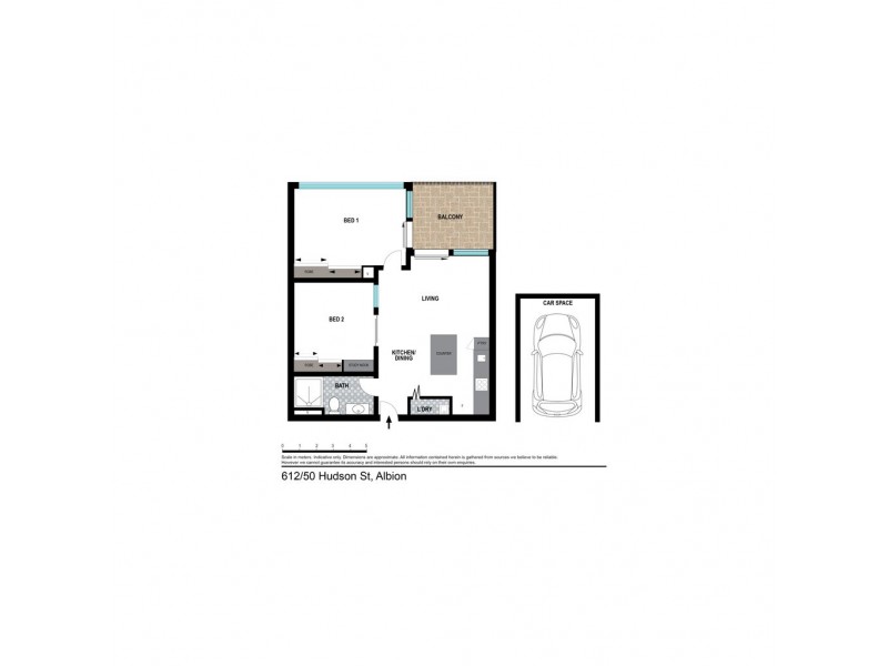 612/50-54 Hudson Road, Albion QLD 4010 Floorplan