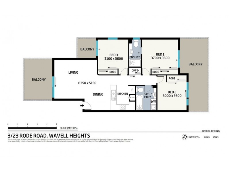 3/23 Rode Road, Wavell Heights QLD 4012 Floorplan