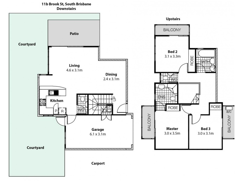 11B Brook Street, South Brisbane QLD 4101 Floorplan