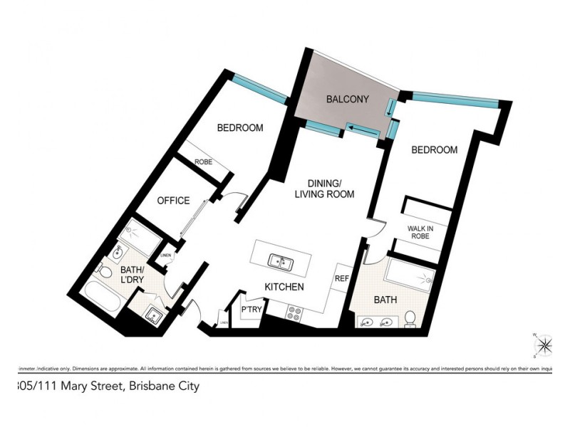 3305/111 Mary Street, Brisbane City QLD 4000 Floorplan