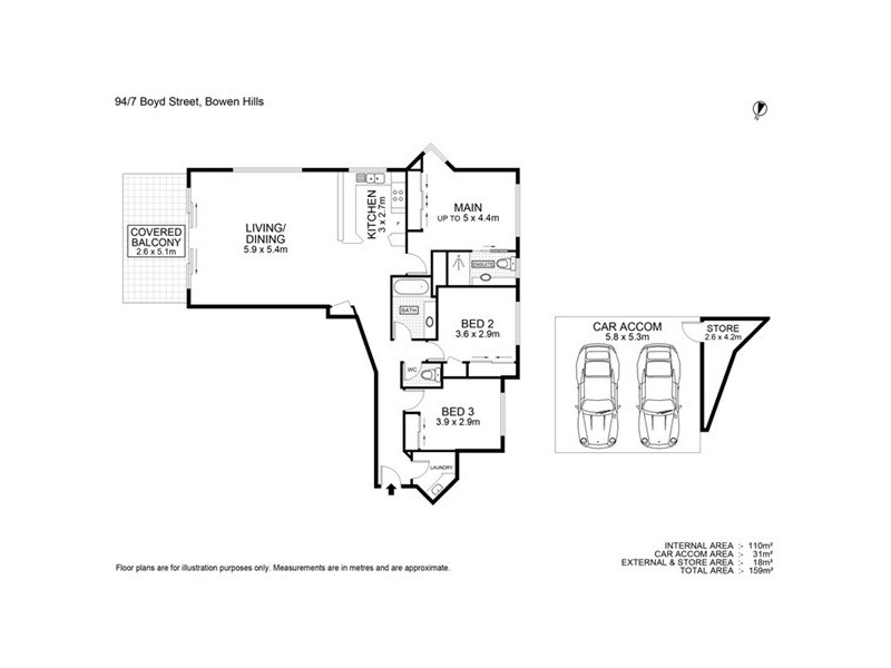 94/7 Boyd Street, Bowen Hills QLD 4006 Floorplan