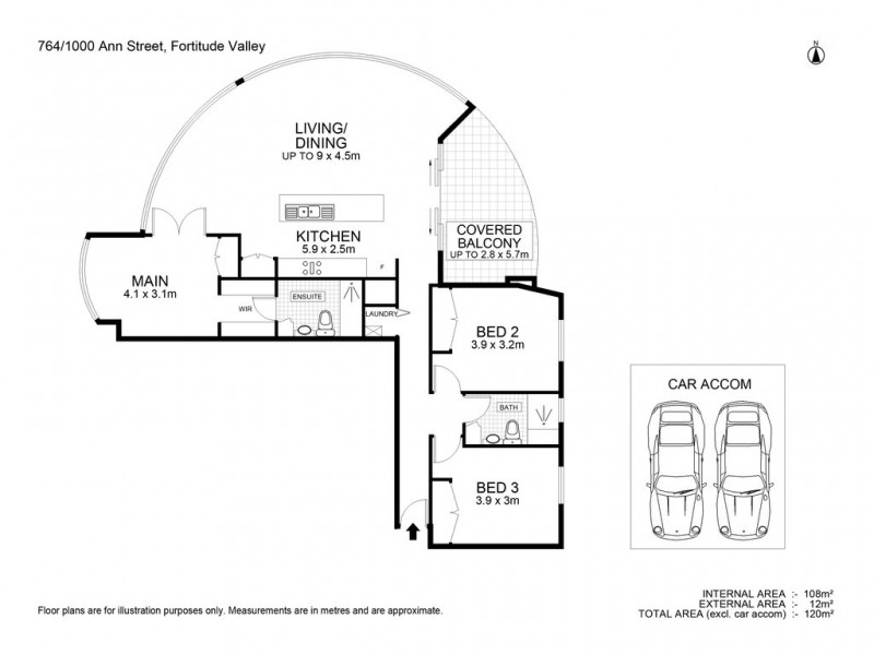 764/1000 Ann Street, Fortitude Valley QLD 4006 Floorplan