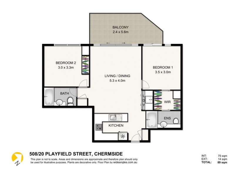 508/20 Playfield Street, Chermside QLD 4032 Floorplan