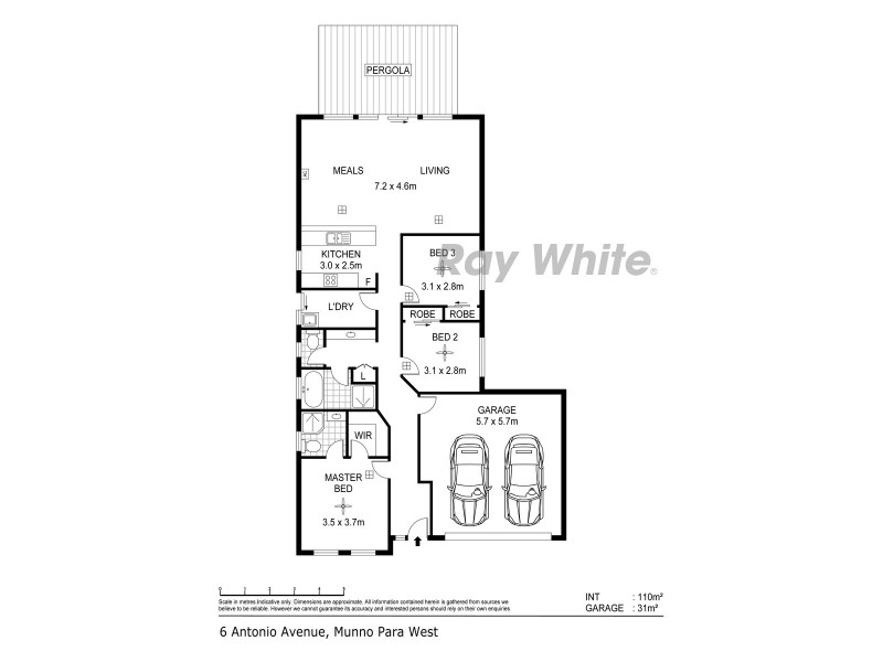6 Antonio Avenue, Munno Para West SA 5115 Floorplan