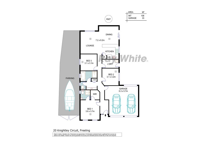 20 Knightley Circuit, Freeling SA 5372 Floorplan
