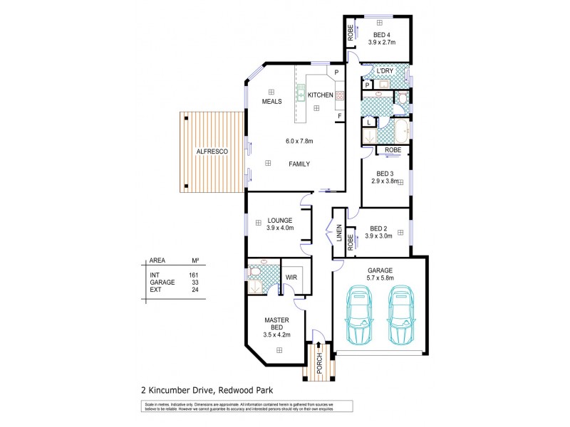 2 Kincumber Drive, Redwood Park SA 5097 Floorplan