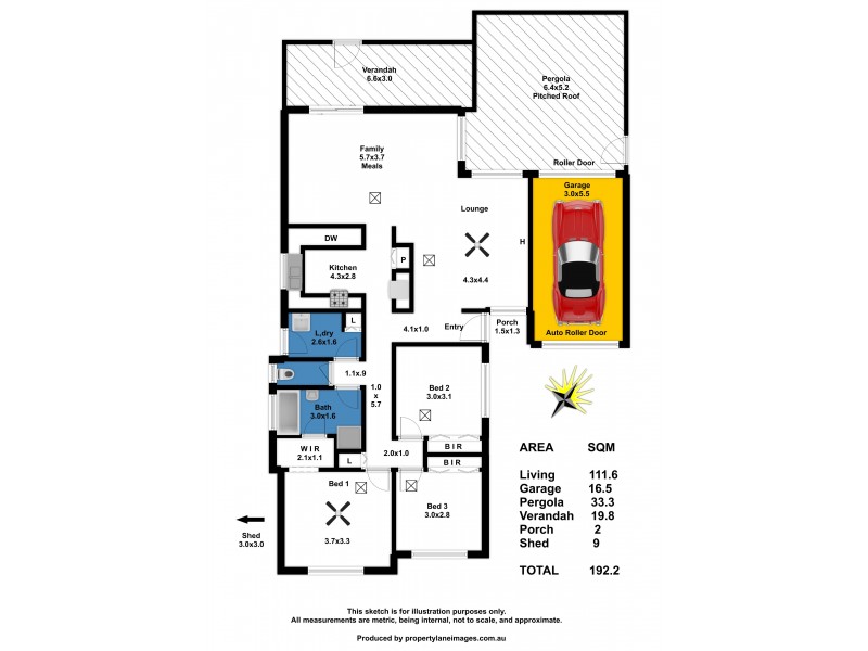 44 Gleeson Grove, Evanston Park SA 5116 Floorplan