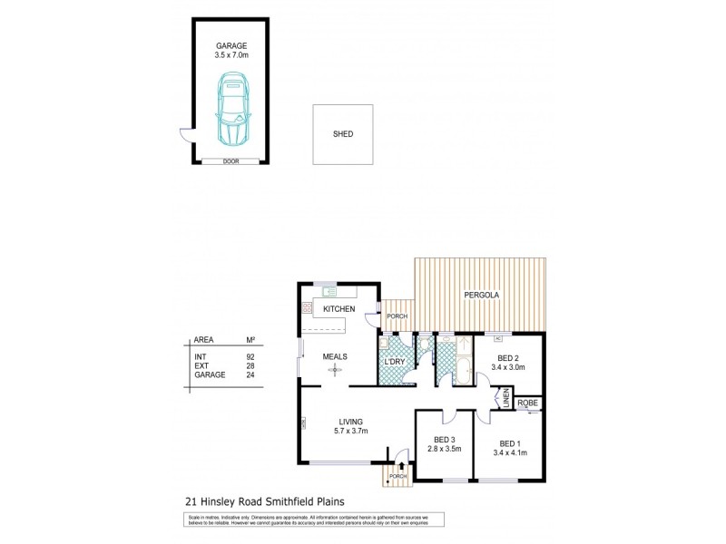 21 Hinsley Road, Smithfield Plains SA 5114 Floorplan