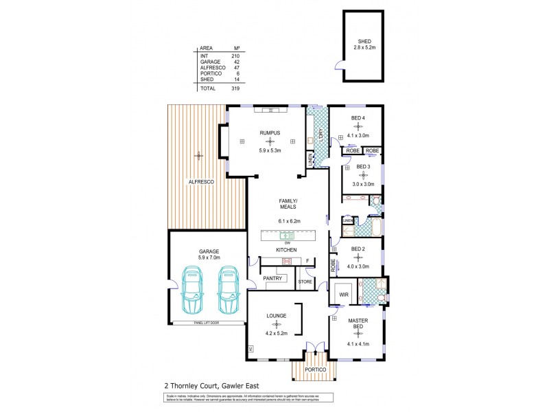 2 Thornley Court, Gawler East SA 5118 Floorplan