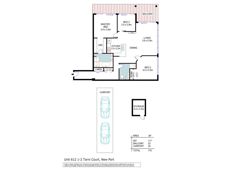 612/1-2 Tarni Court, New Port SA 5015 Floorplan