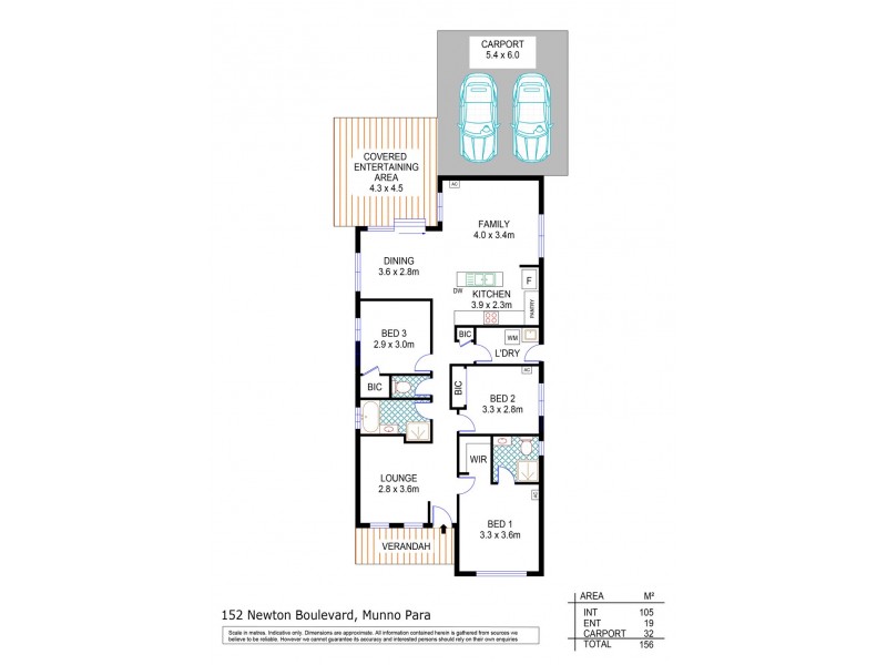 152 Newton Boulevard, Munno Para SA 5115 Floorplan