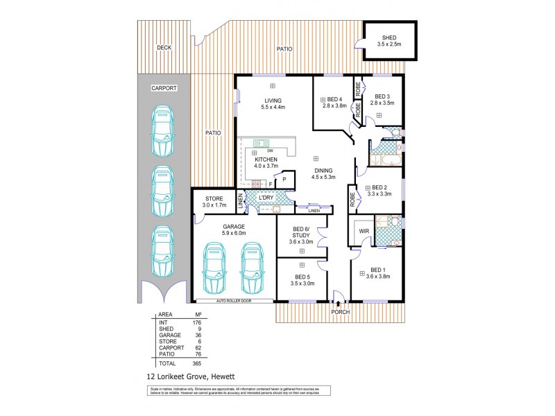 12 Lorikeet Grove, Hewett SA 5118 Floorplan