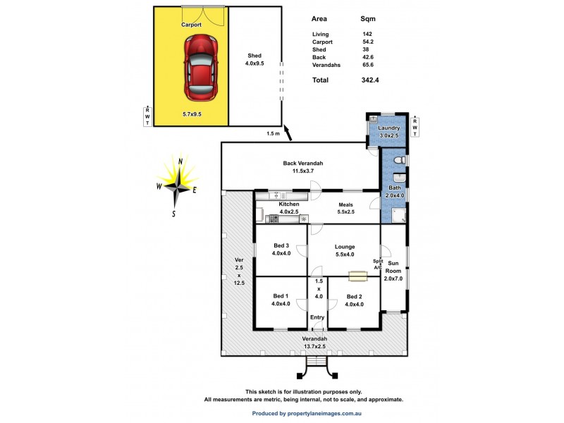 43 Borrow Street, Freeling SA 5372 Floorplan