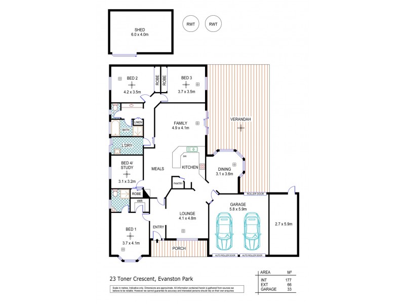 23 Toner Crescent, Evanston Park SA 5116 Floorplan