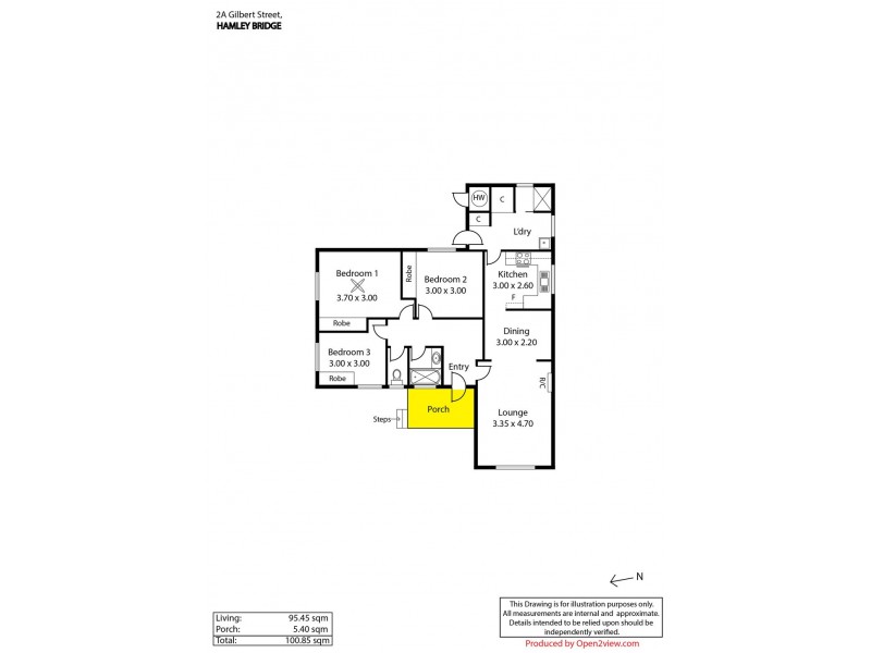 2a Gilbert Street, Hamley Bridge SA 5401 Floorplan