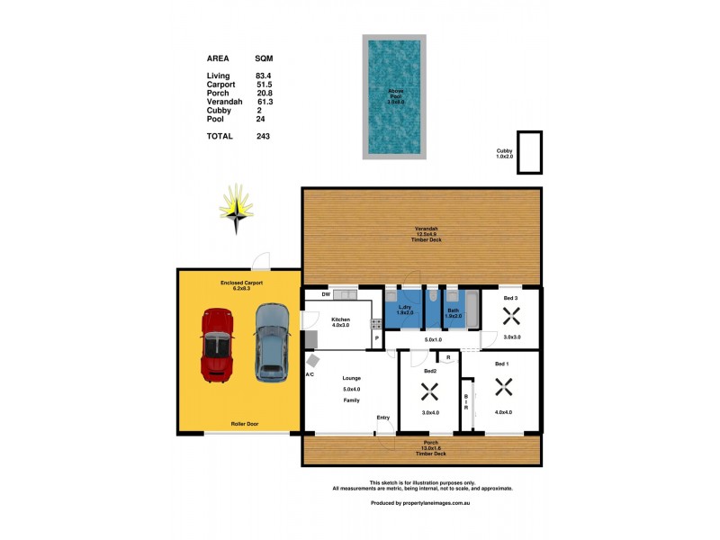 1 Rohde Street, Freeling SA 5372 Floorplan