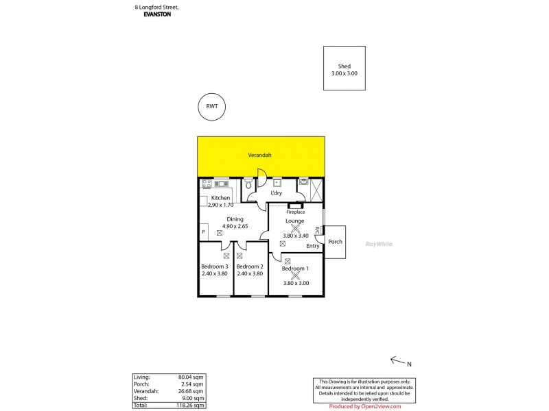 8 Longford Street, Evanston SA 5116 Floorplan
