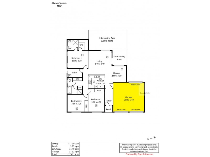 8 Lawes Terrace, Reid SA 5118 Floorplan