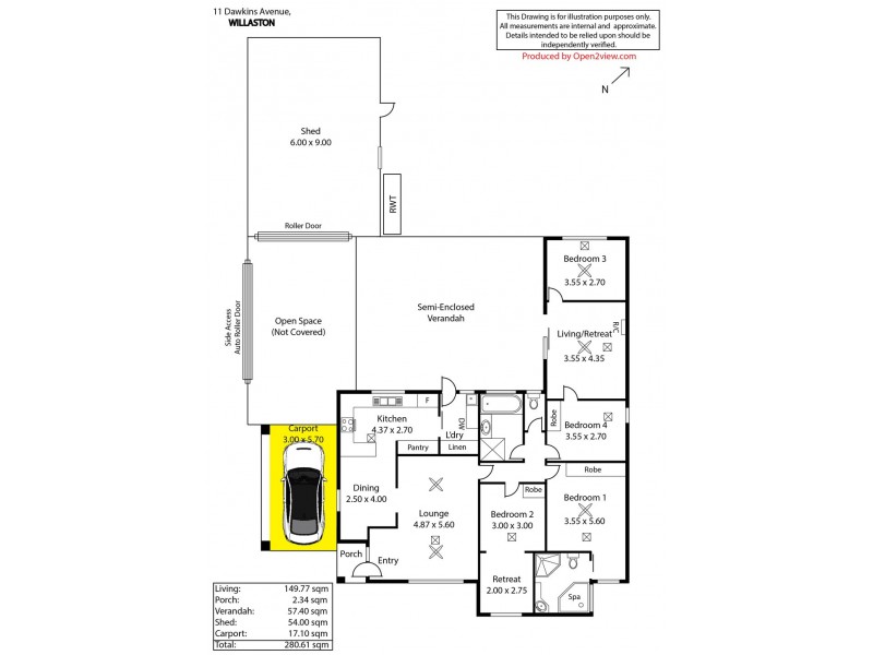 11 Dawkins Avenue, Willaston SA 5118 Floorplan
