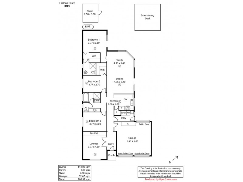 9 Wilson Court, Reid SA 5118 Floorplan