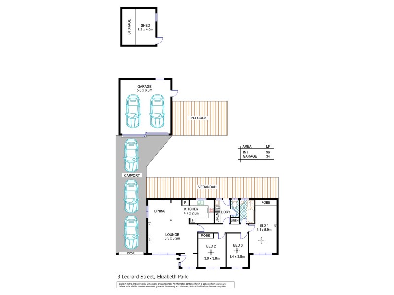 3 Leonard Street, Elizabeth Park SA 5113 Floorplan