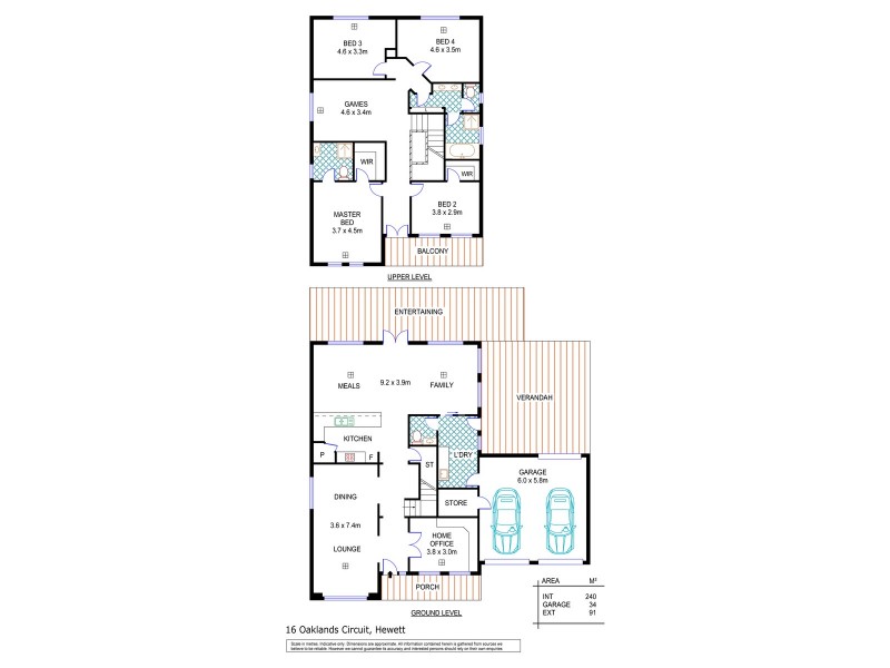 16 Oaklands Cct, Hewett SA 5118 Floorplan