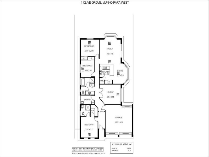 1 Olive Grove, Munno Para West SA 5115 Floorplan