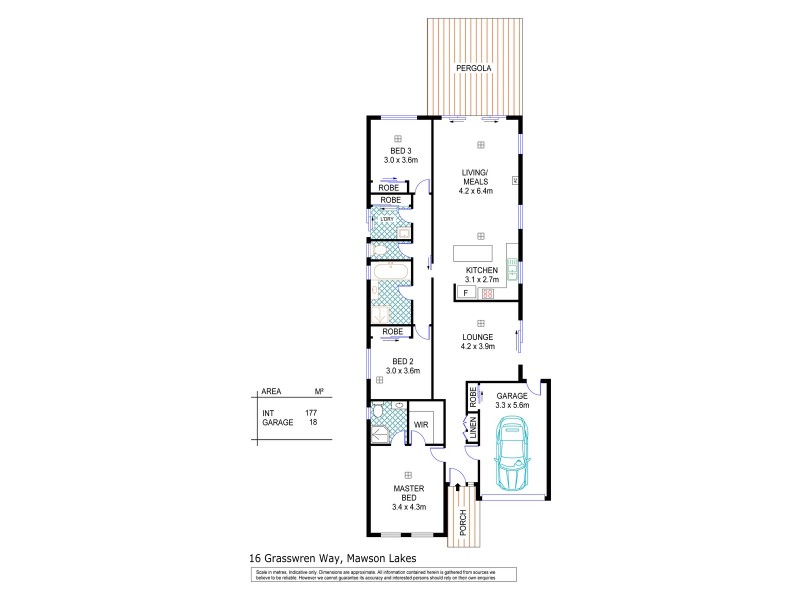 16 Grasswren Way, Mawson Lakes SA 5095 Floorplan