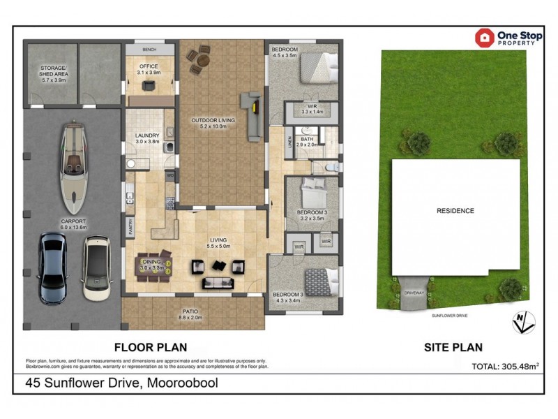 45 Sunflower Drive, Mooroobool QLD 4870 Floorplan